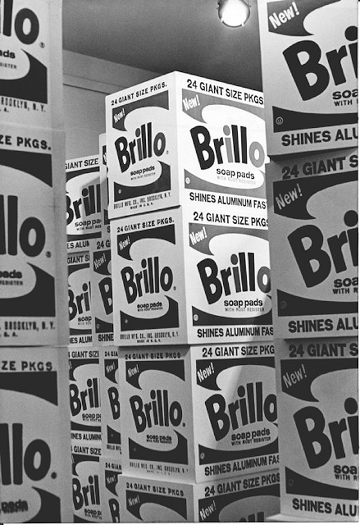 Brillo Boxes at the Stable Gallery, 1964 – silkscreen, 19 x 12.5 in., edition of 20
