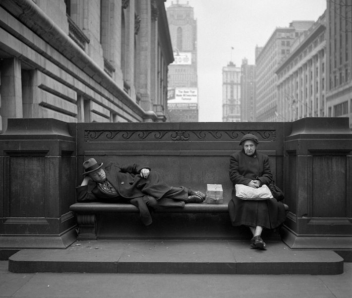 Sharing a Public Bench, 1949