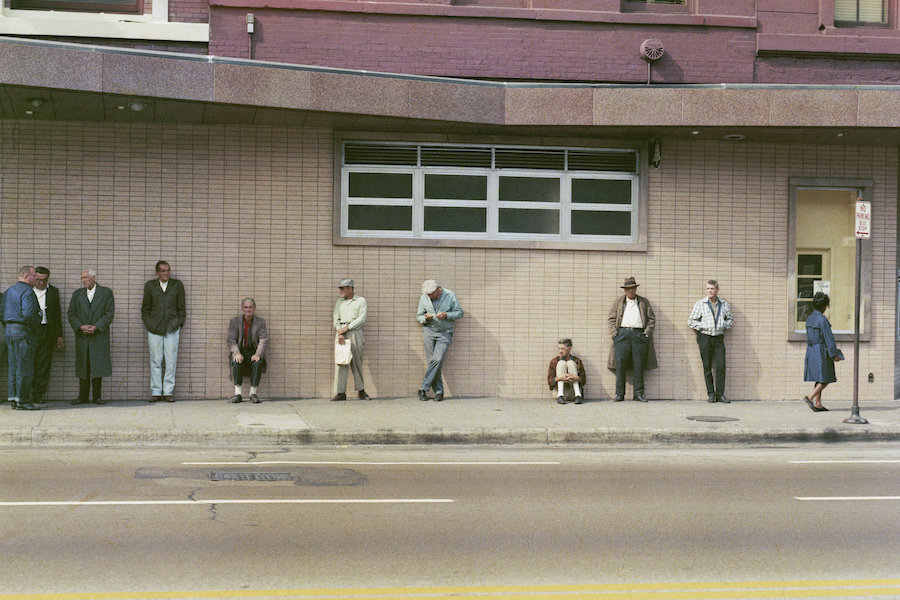 Job centre queue, Chicago, 1966