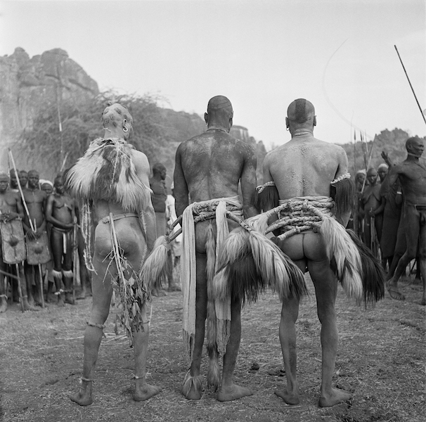 Korongo Wrestlers, Rear. The Waistband Consists of Woven and Plaited Cane with Wisps of Fur from the Colobus monkey,1949